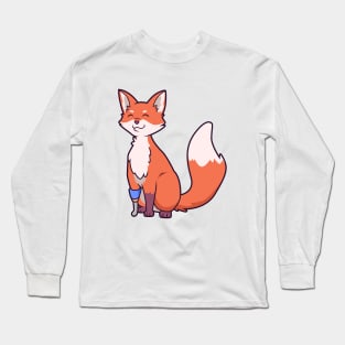 Fox with prosthetic leg Long Sleeve T-Shirt